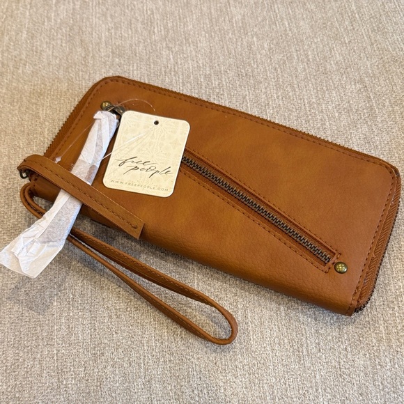 Free People Brown Wristlet Wallet with Zipper - Picture 2 of 6